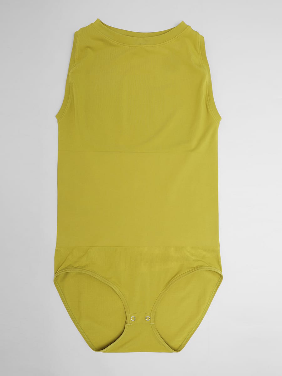 Seamless Tummy Control Bodysuit – Crew Neck Black 1