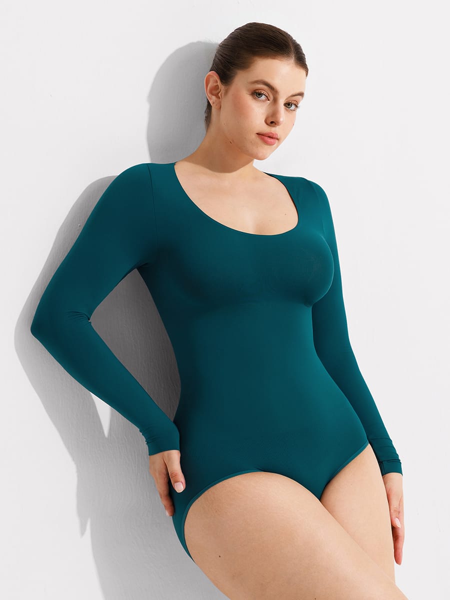 Seamless Scoop Neck Tummy Control Briefs Bodysuit 32