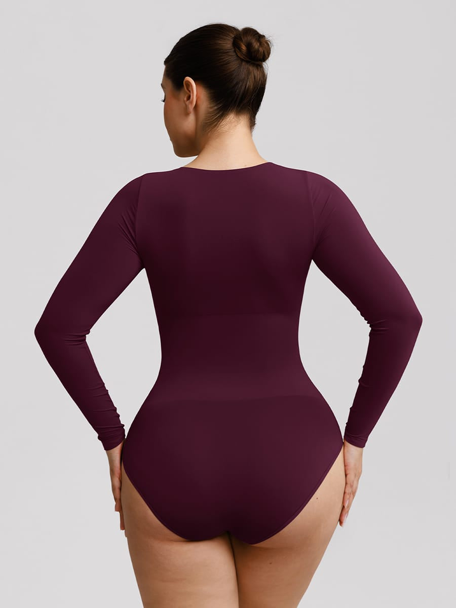 Seamless Scoop Neck Tummy Control Briefs Bodysuit 26