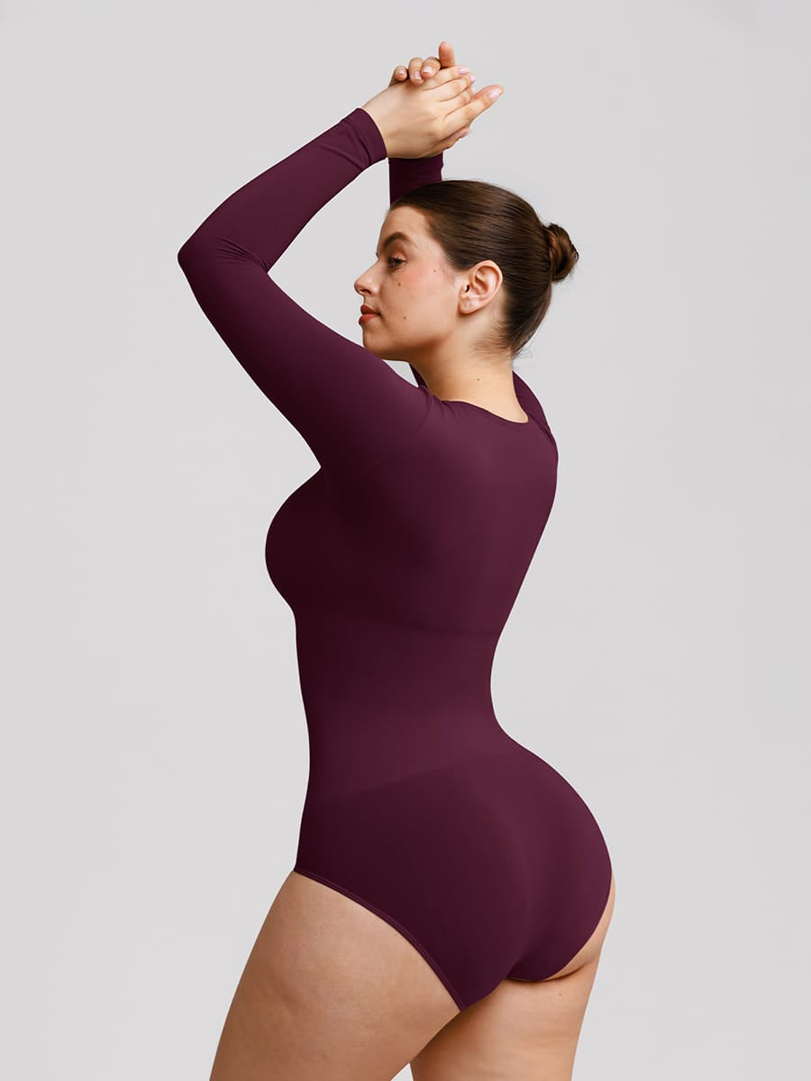 Seamless Scoop Neck Tummy Control Briefs Bodysuit 25