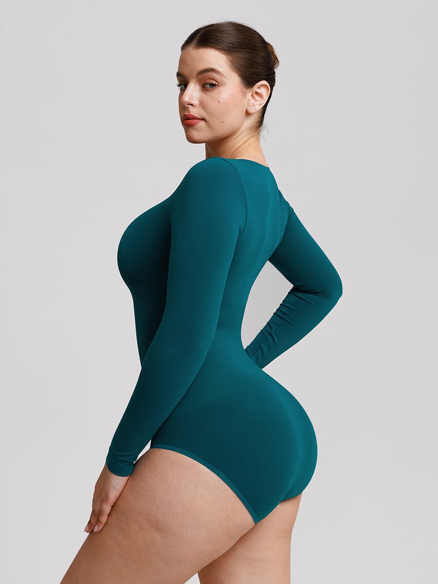 Seamless Scoop Neck Tummy Control Briefs Bodysuit 35