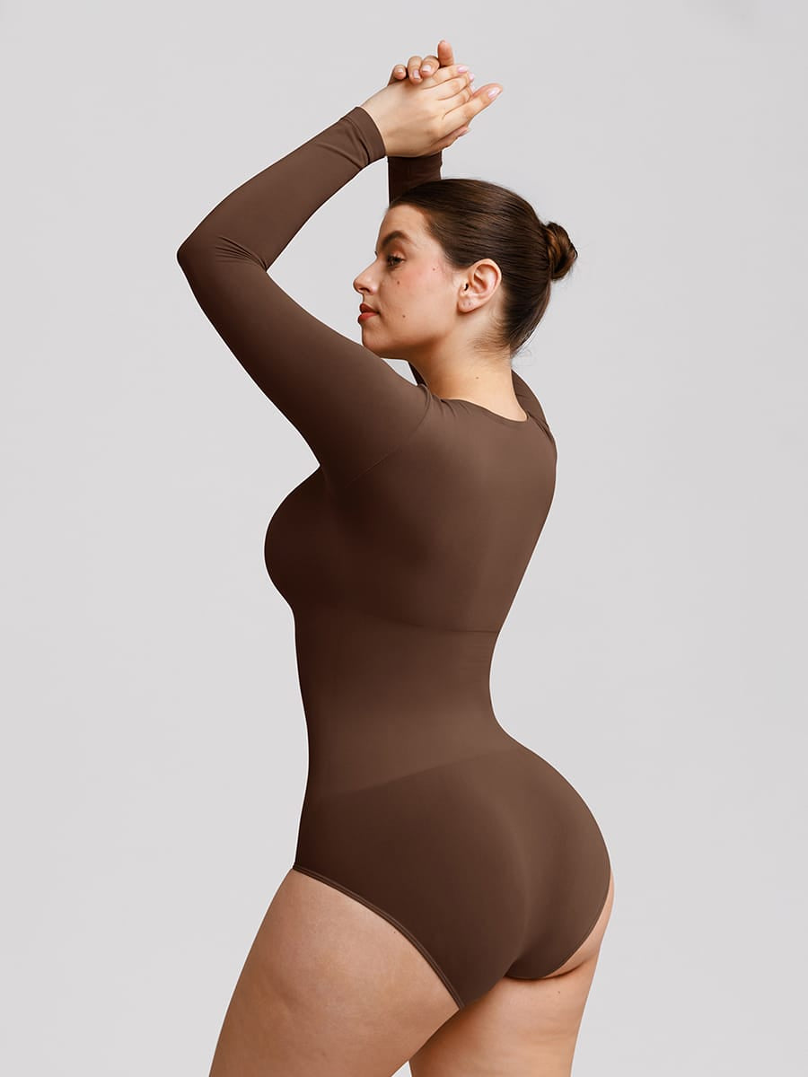 Seamless Scoop Neck Tummy Control Briefs Bodysuit 9