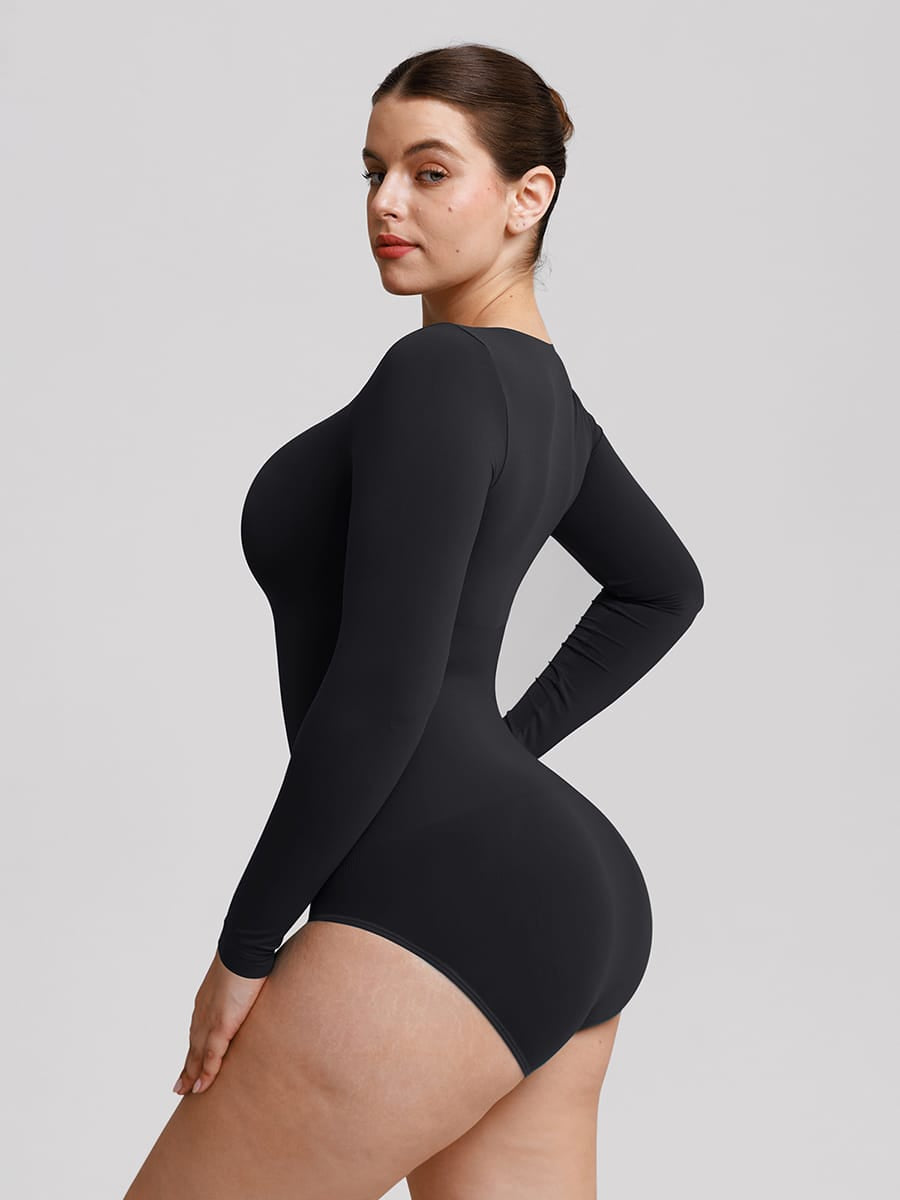 Seamless Scoop Neck Tummy Control Briefs Bodysuit 3
