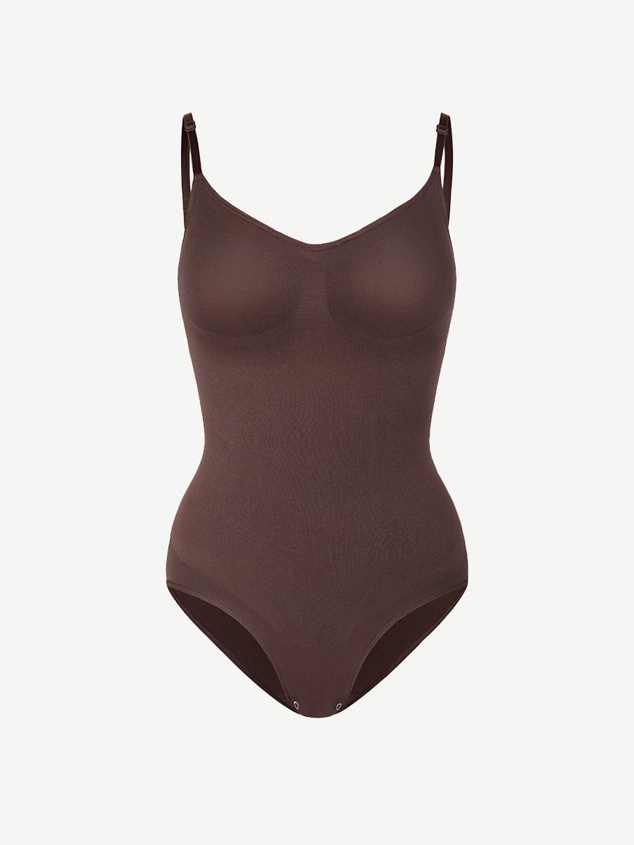 Tighten-the-Abdomen One-Piece Shapewear Briefs Dark Pink 4