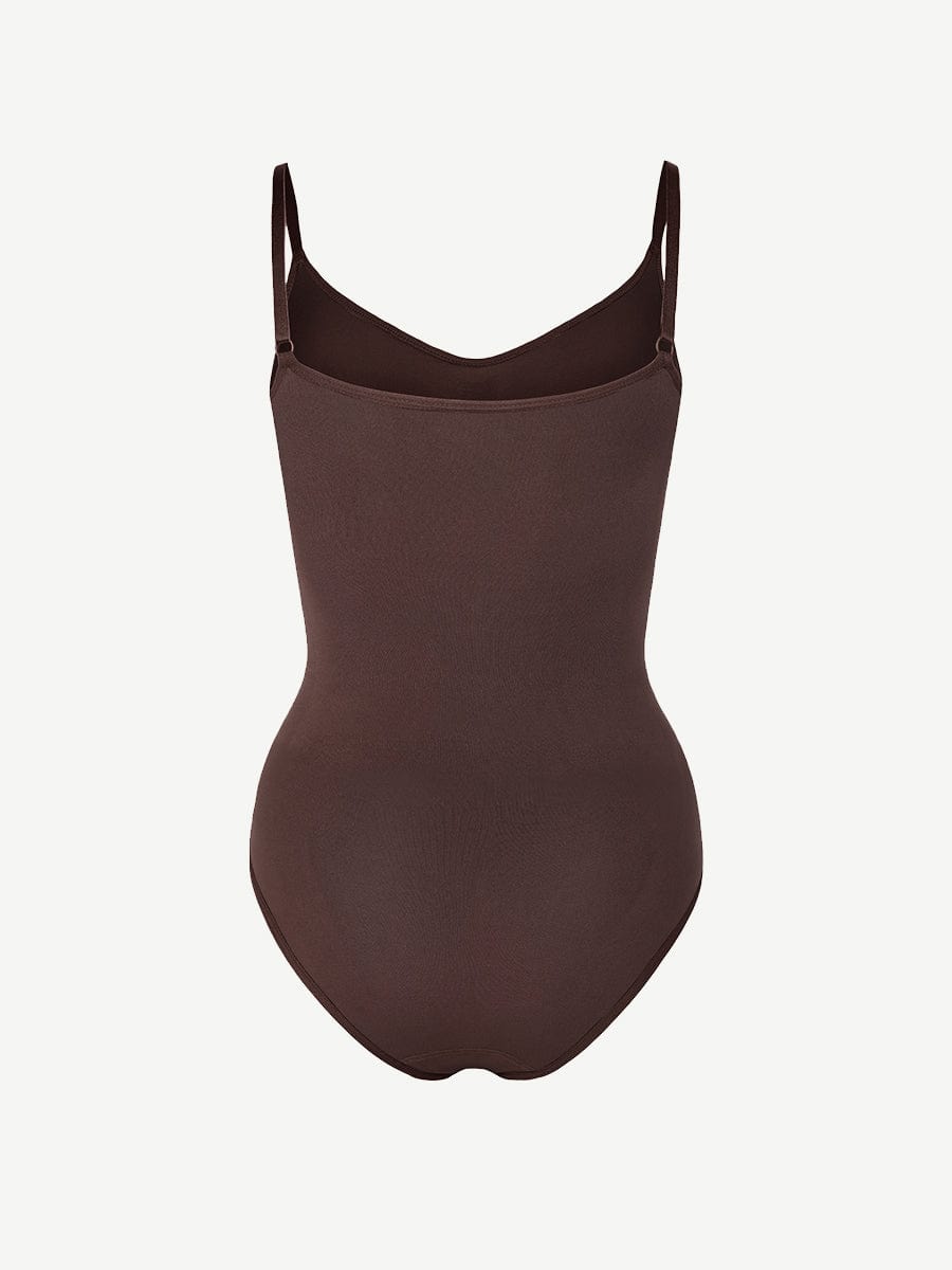 Tighten-the-Abdomen One-Piece Shapewear Briefs Dark Pink 5