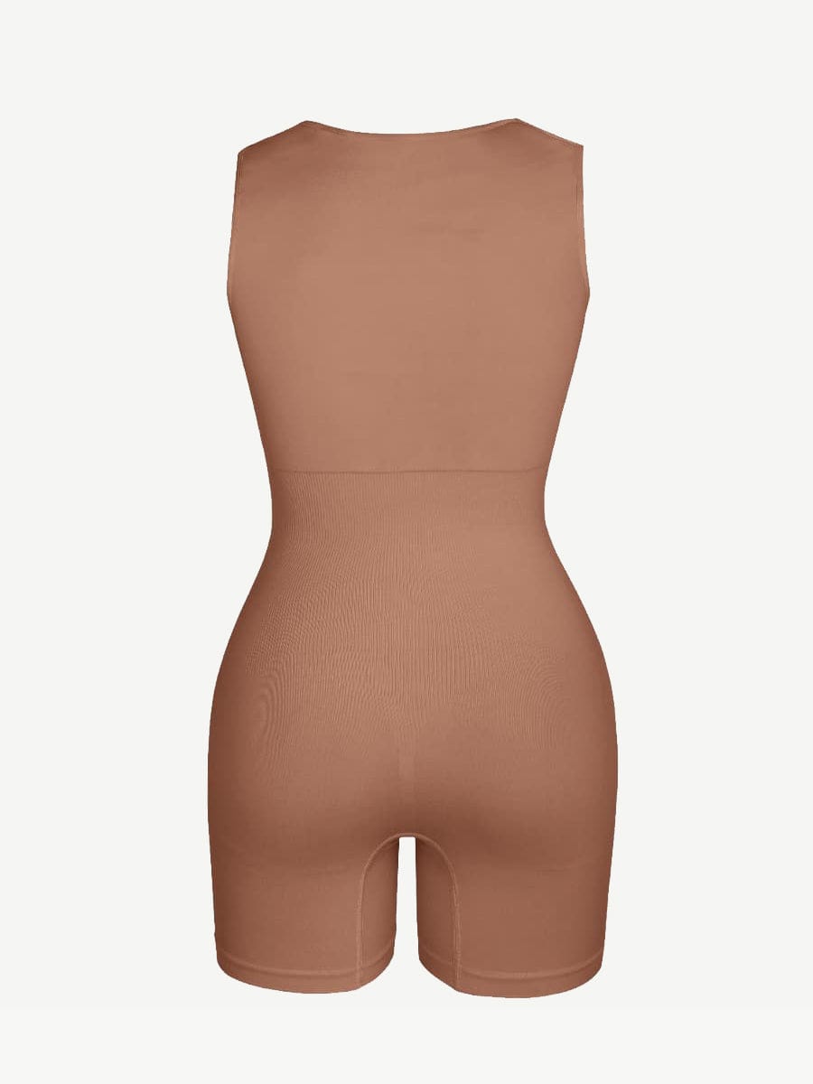 Eco-Friendly Inverted T-Strap Waist Shaping Jumpsuit 11
