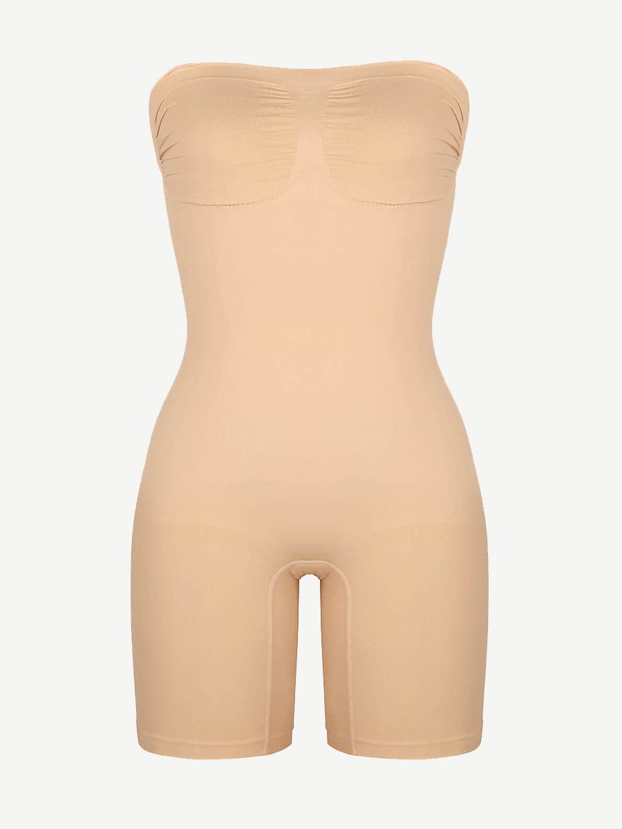 Strapless Butt-Lifting Tummy Control Shapewear Dark Red 5