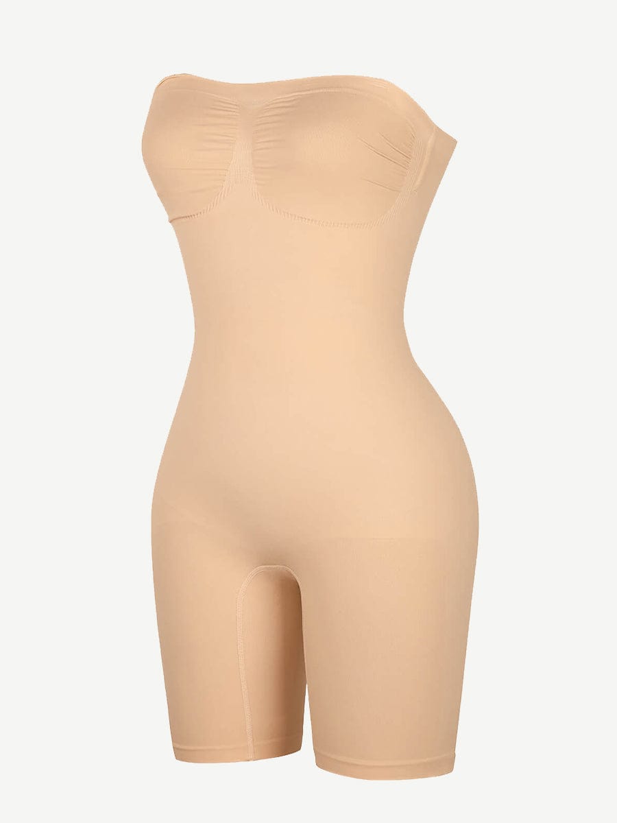 Strapless Butt-Lifting Tummy Control Shapewear Light Blue 1