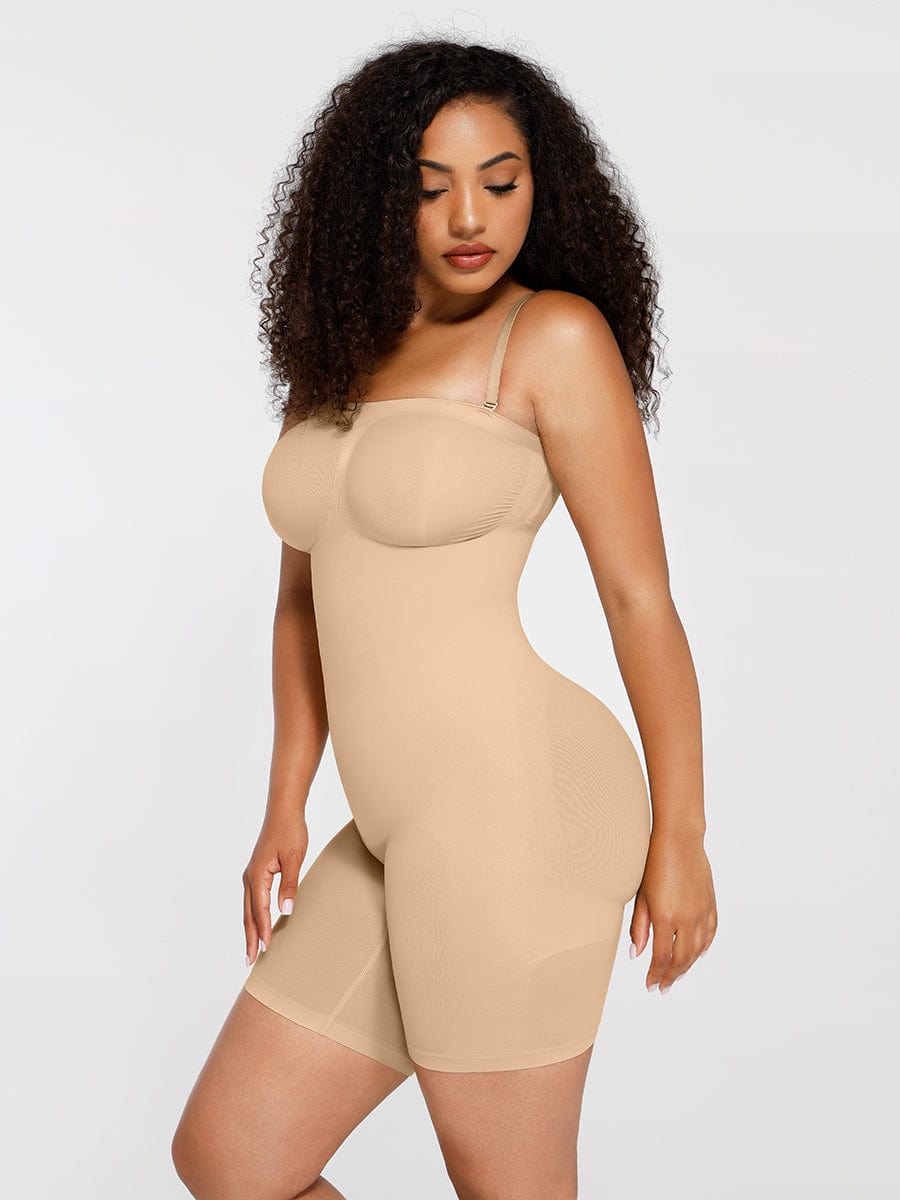Strapless Butt-Lifting Tummy Control Shapewear Dark Red 3