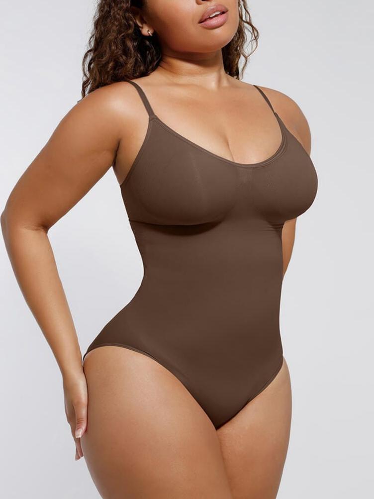 Tighten-the-Abdomen One-Piece Shapewear Briefs Dark Pink 1