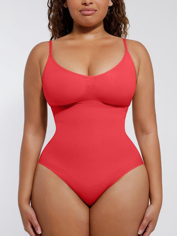 Tighten-the-Abdomen One-Piece Shapewear Briefs Dark Brown 4