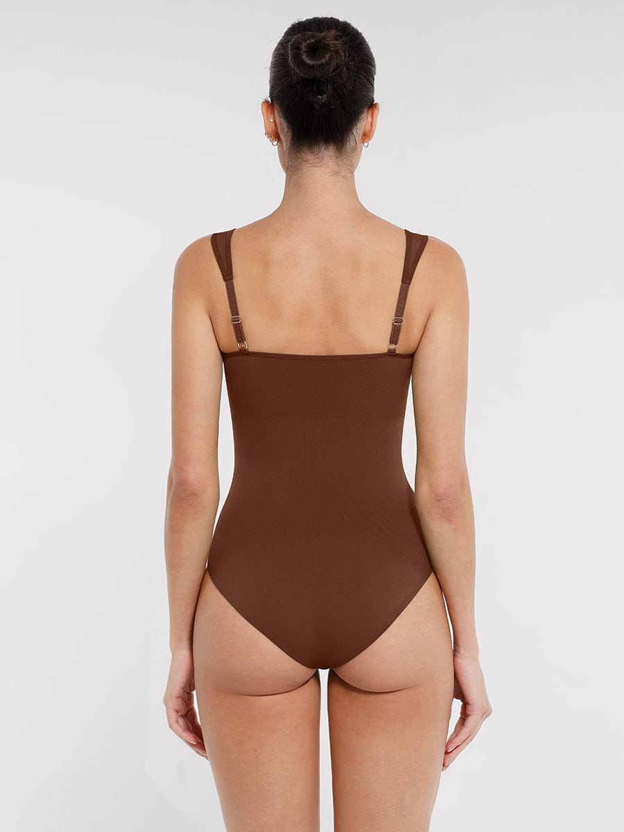 Diamond Neck Bust Support Panty Bodysuit 15