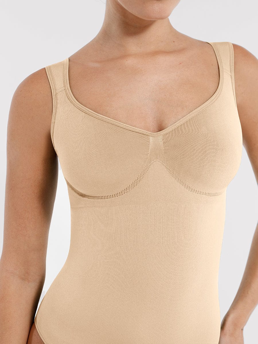 Diamond Neck Bust Support Panty Bodysuit 27