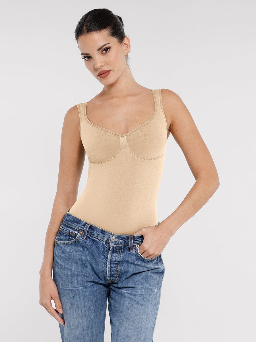 Diamond Neck Bust Support Panty Bodysuit 29