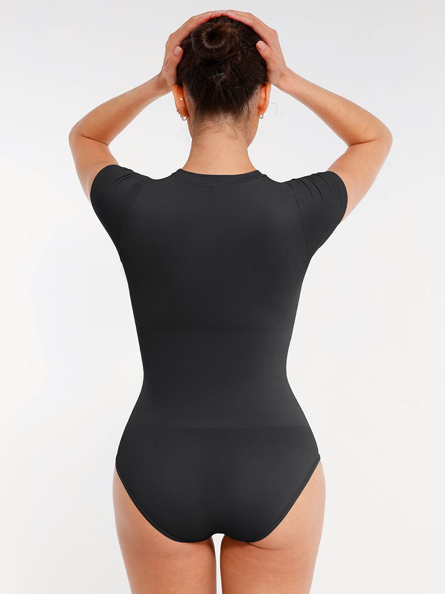 Seamless Short Sleeve Waist Shaping Bodysuit 18