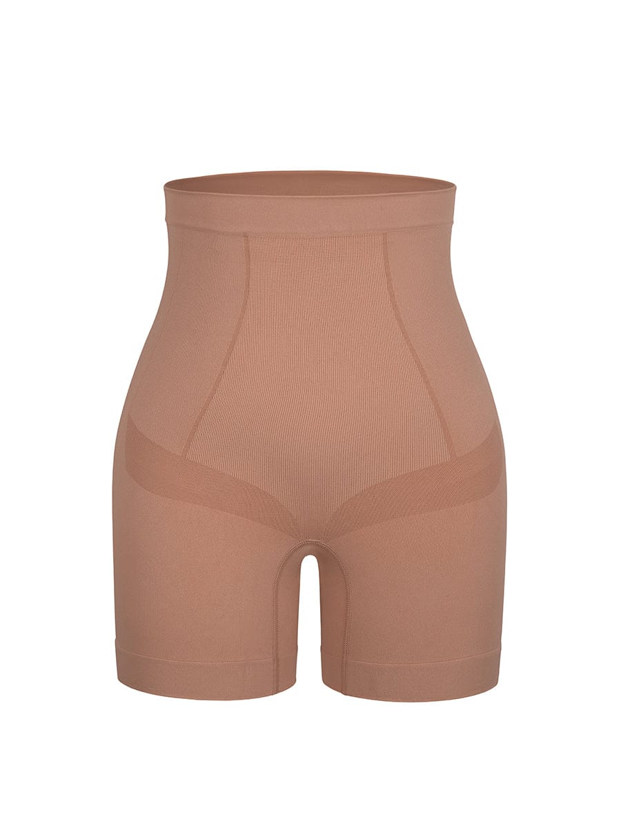 Seamless Mid-Waist Tummy Control Boyshorts Light Skin 1