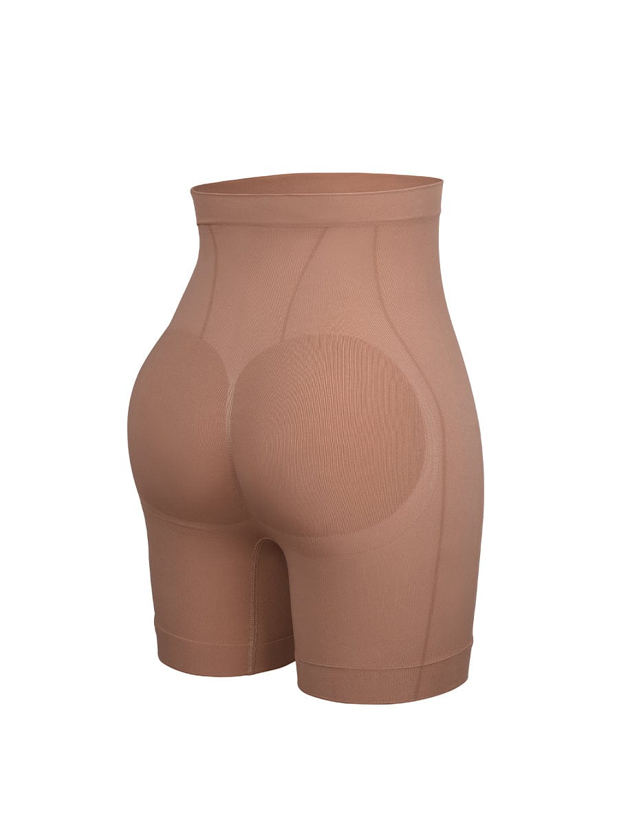 Seamless Mid-Waist Tummy Control Boyshorts Light Skin 2