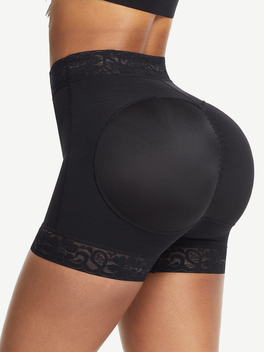 High-Waist Lace Butt Enhancer Panty Black 3