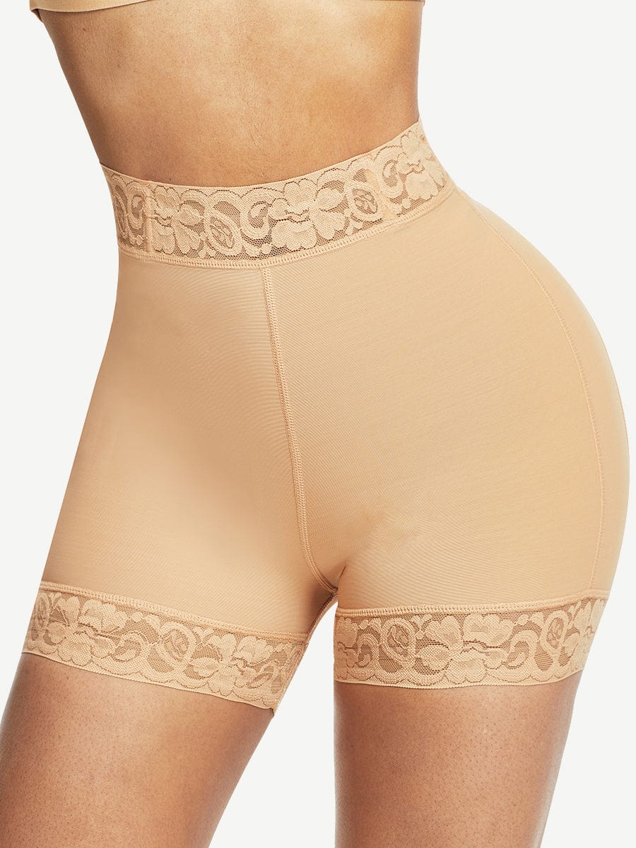 High-Waist Lace Butt Enhancer Panty Dark Skin 2