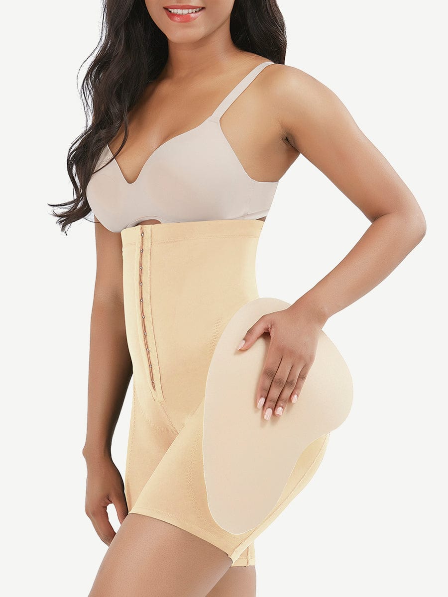 High-Waist Tummy Control Shapewear With Hip Pads Black 3