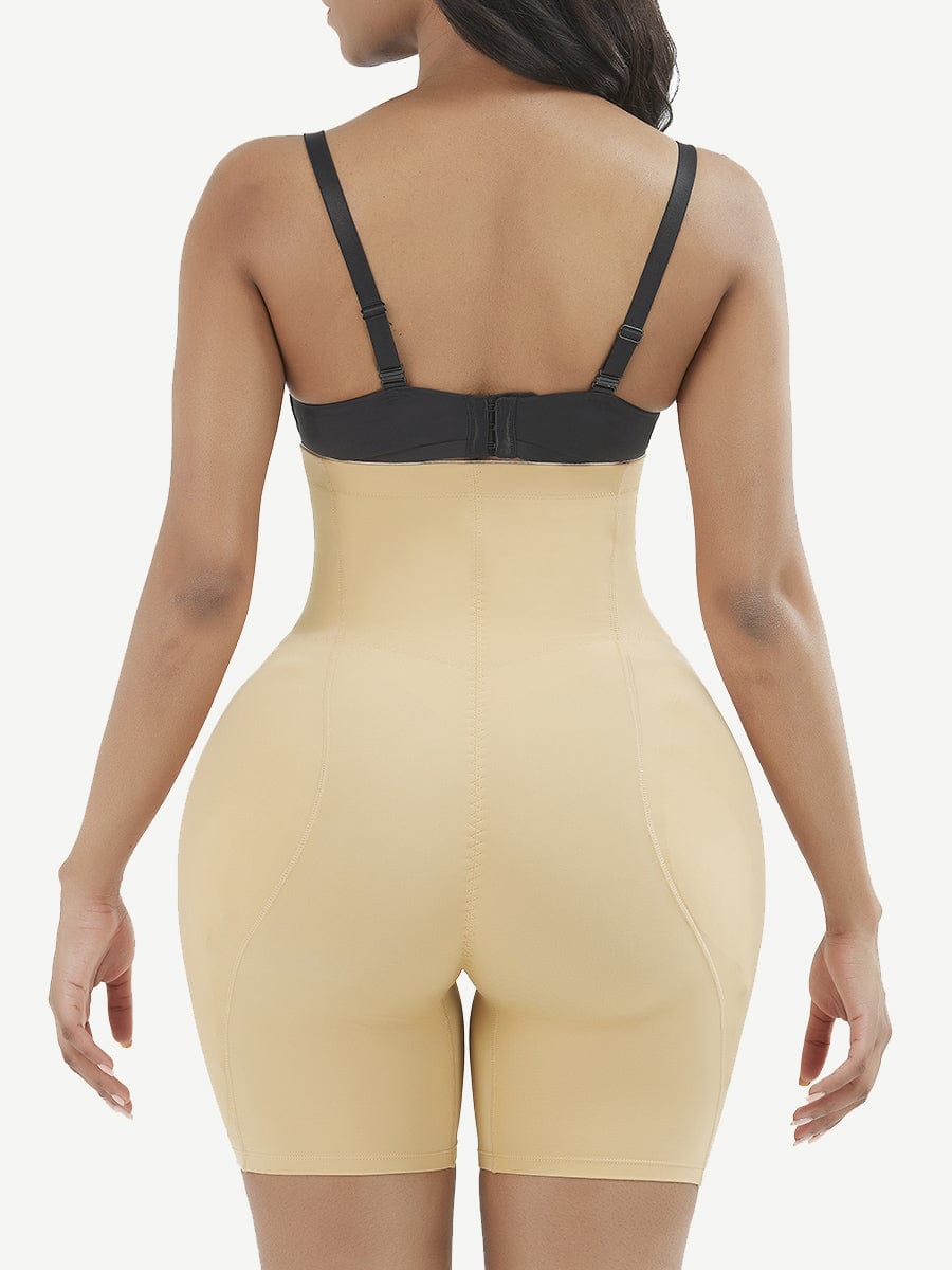 High-Waist Tummy Control Shapewear With Hip Pads Black 7