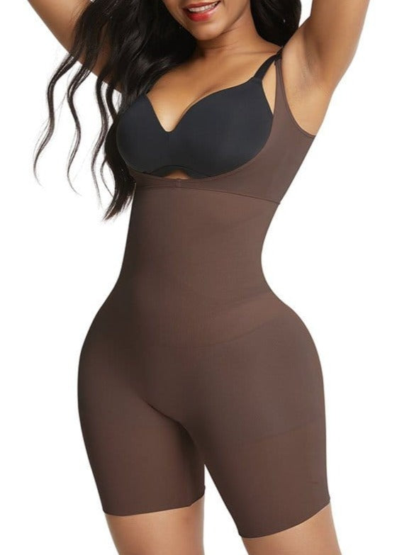 Skin-Friendly Full Body Shaper With Adjustable Straps Light Skin 3