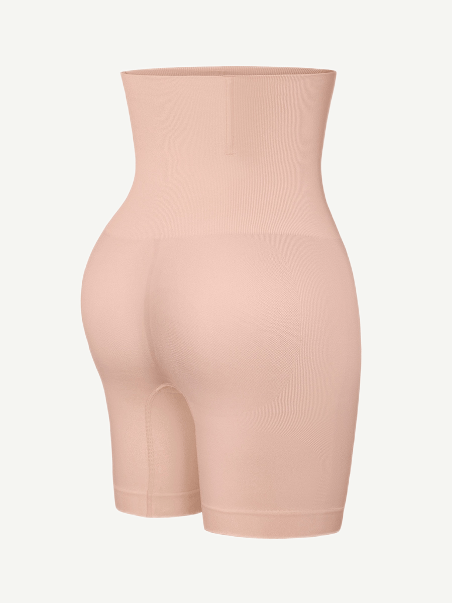 Double-Layer Tummy Panel Shaper Shorts Black 1