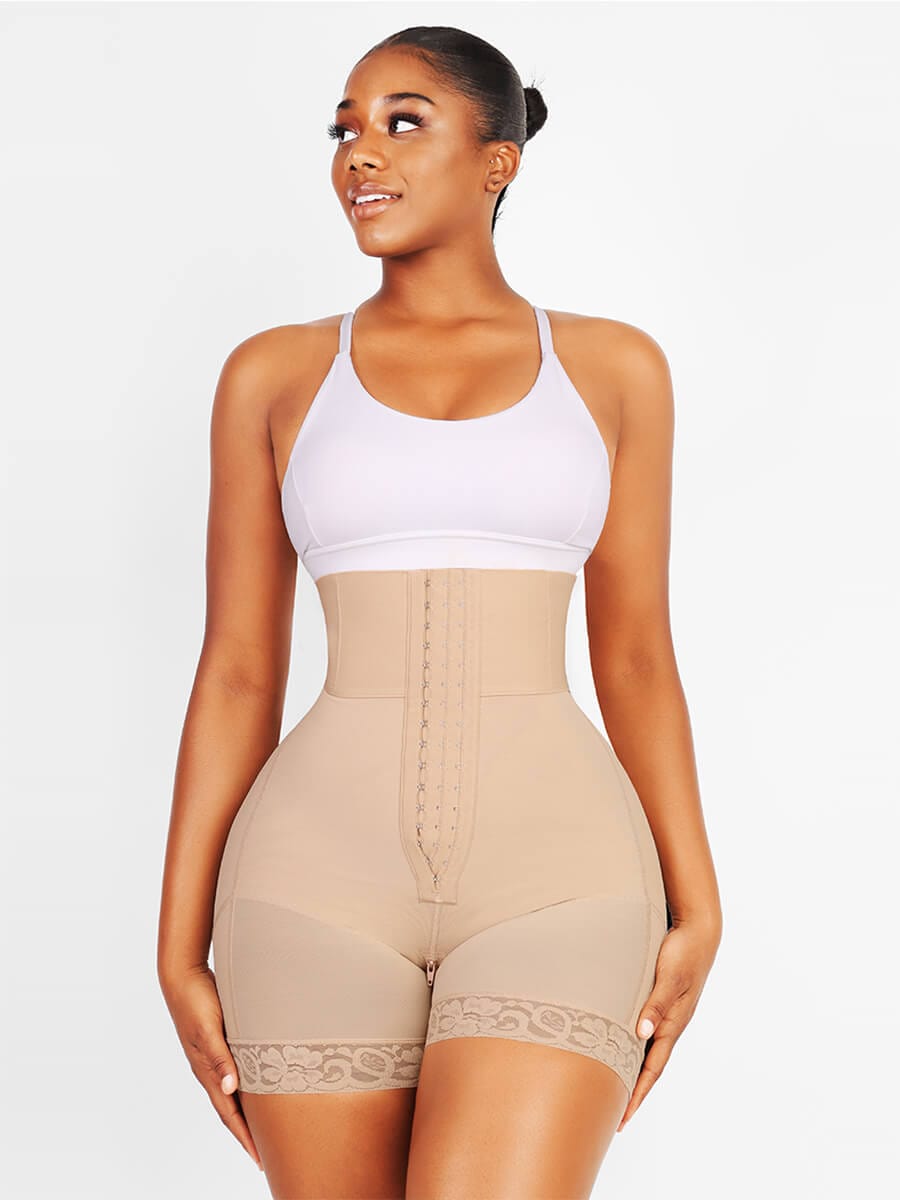3-Bone Triple-Row High-Waisted Body Shaper Light Skin 10