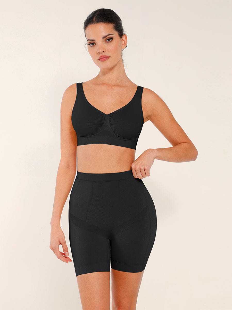 Seamless Mid-Waist Tummy Control Boyshorts 38