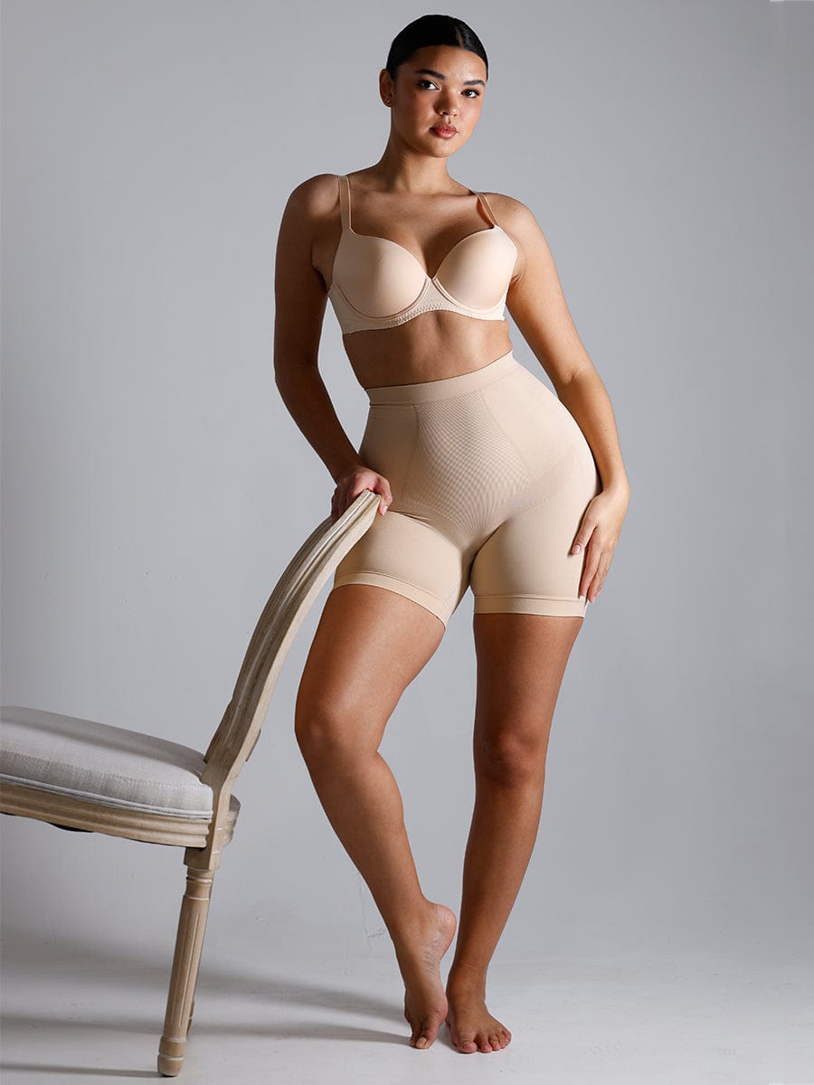 Seamless Mid-Waist Tummy Control Boyshorts 30