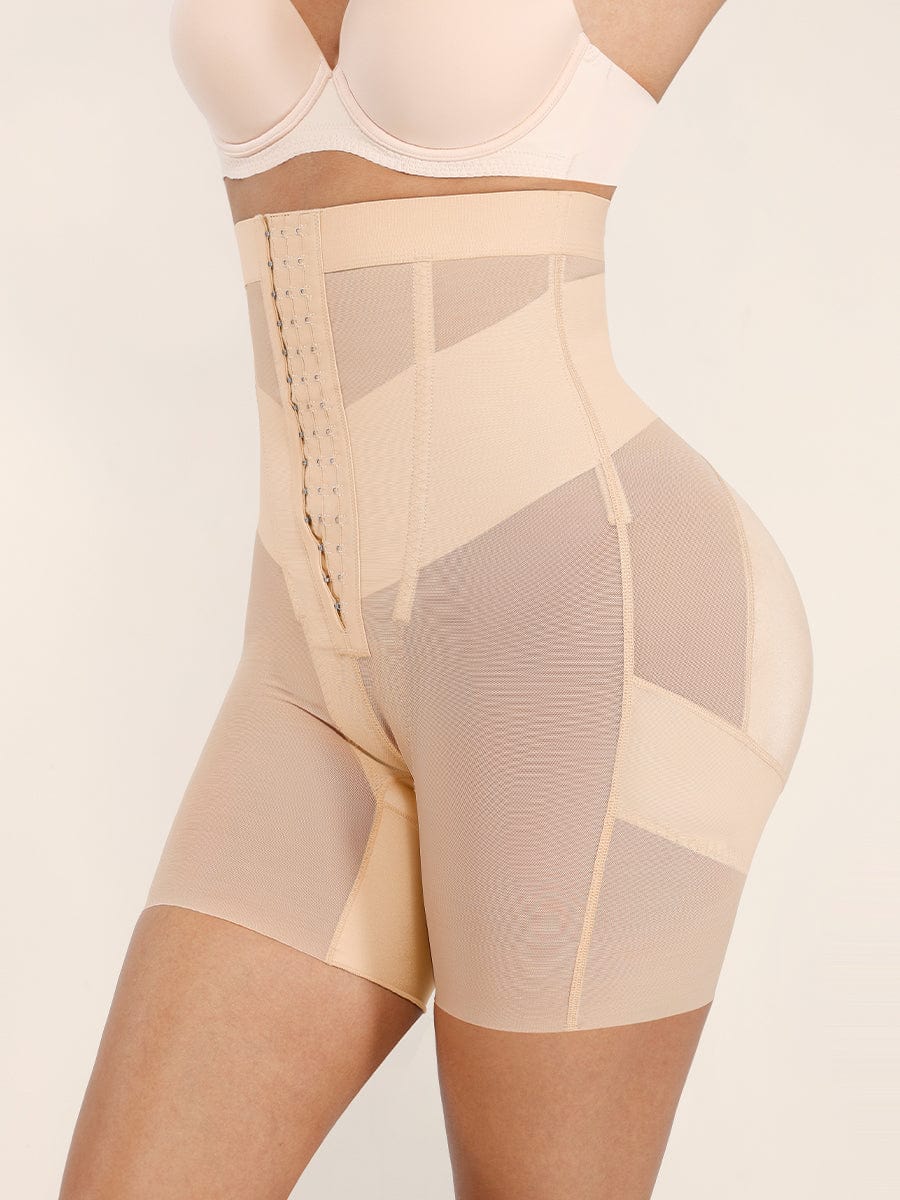 High-Waisted Breathable Mesh Butt-Lifting Briefs Light Skin 1