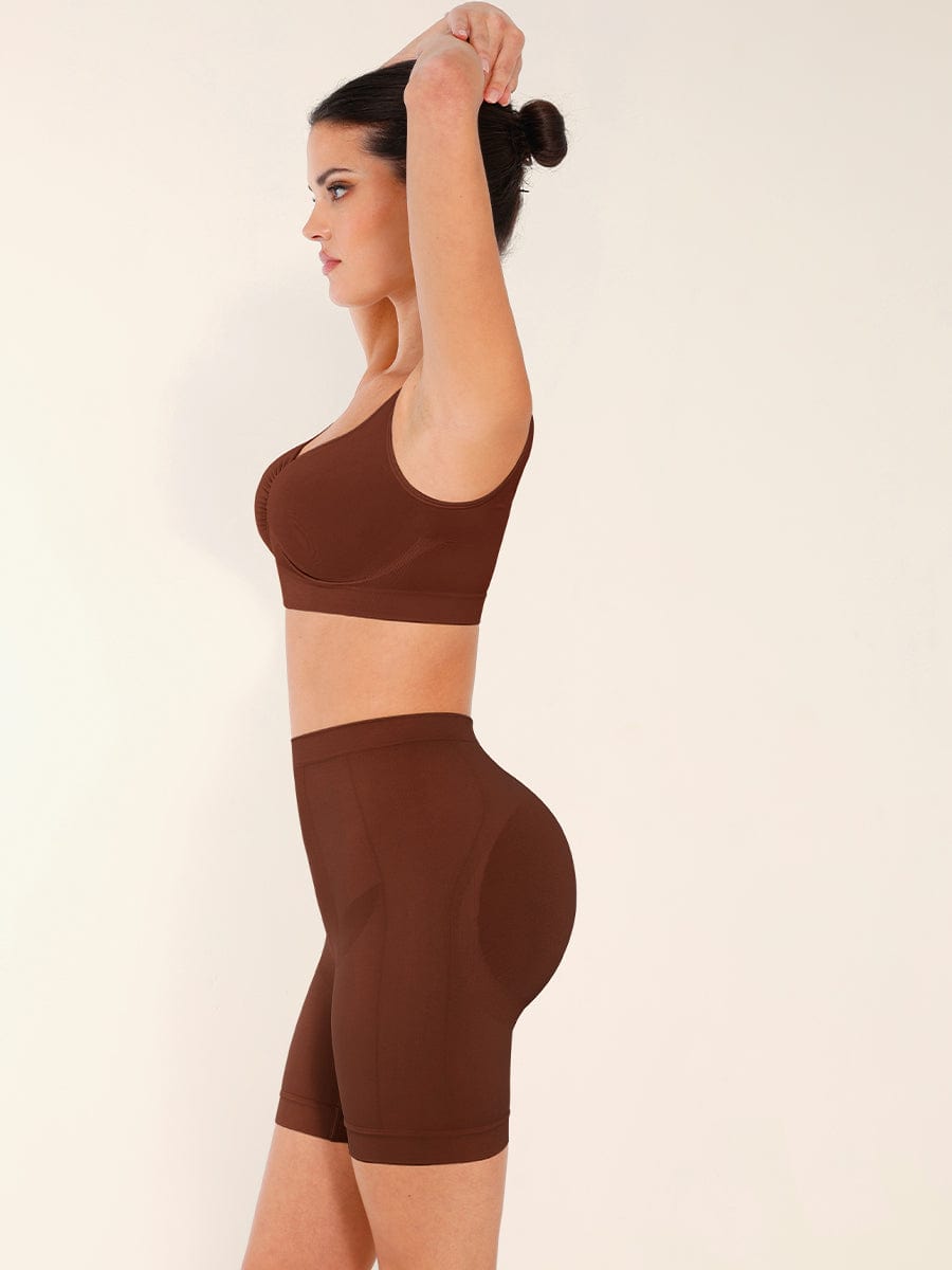 Seamless Mid-Waist Tummy Control Boyshorts 47
