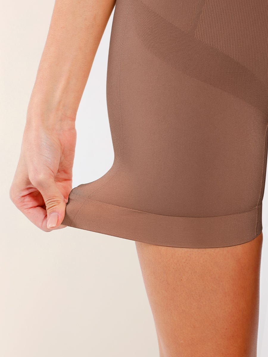 Seamless Mid-Waist Tummy Control Boyshorts Black 4