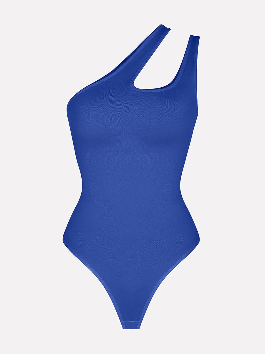 One-Shoulder Cut-Out Waist Compression Bodysuit 4