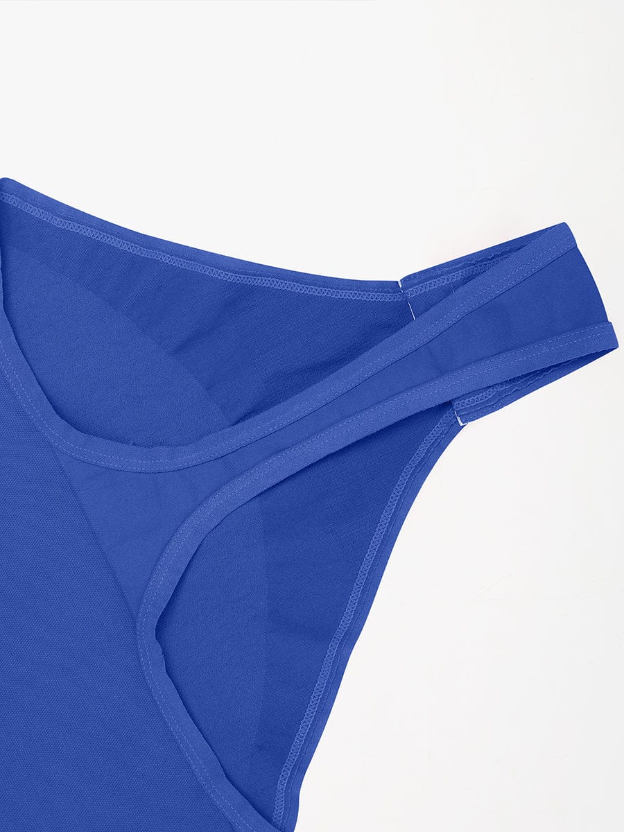 One-Shoulder Cut-Out Waist Compression Bodysuit 7