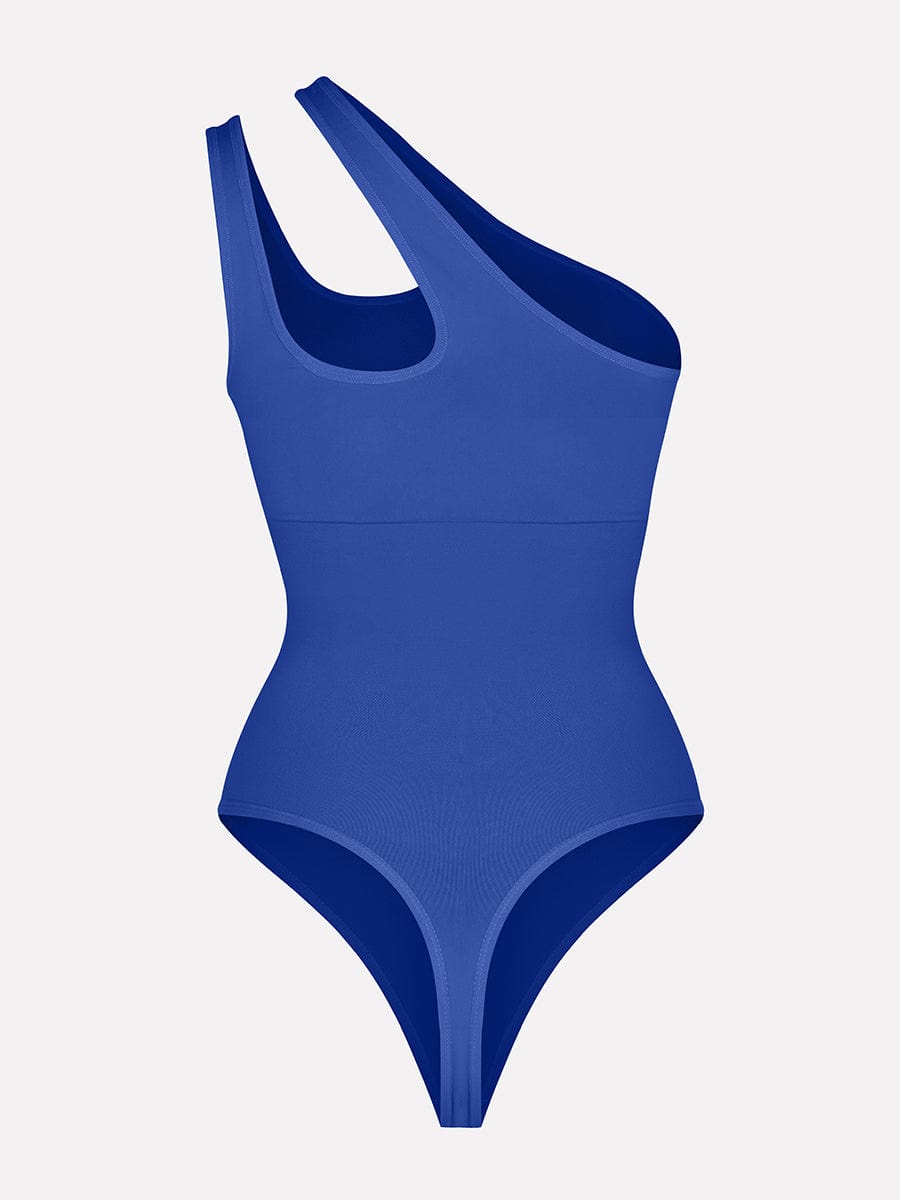 One-Shoulder Cut-Out Waist Compression Bodysuit 5
