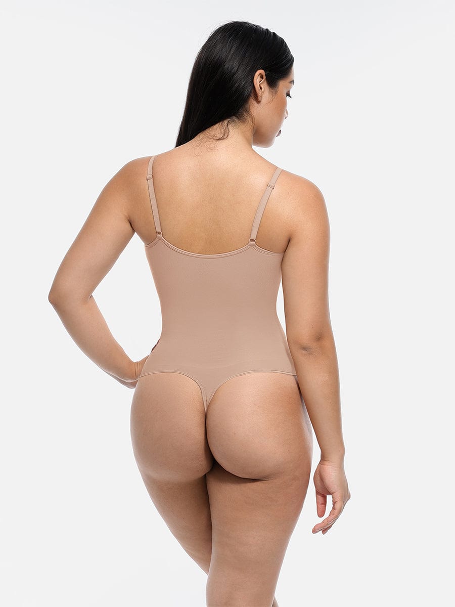 Seamless Covered Bust Thong Bodysuit 22