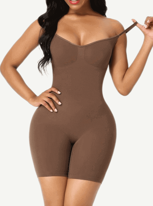 Plus Size Full Body Shaper Dark Brown 5
