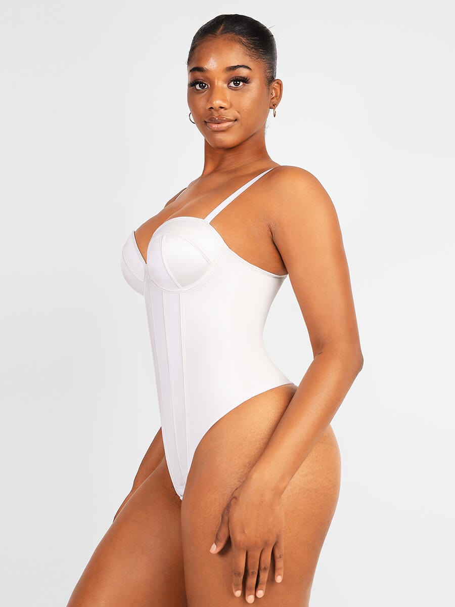 Cupped Strapless Bra-Free Bodysuit Black 4