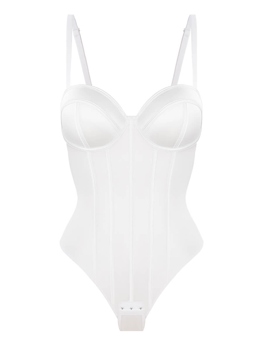 Cupped Strapless Bra-Free Bodysuit Black 3