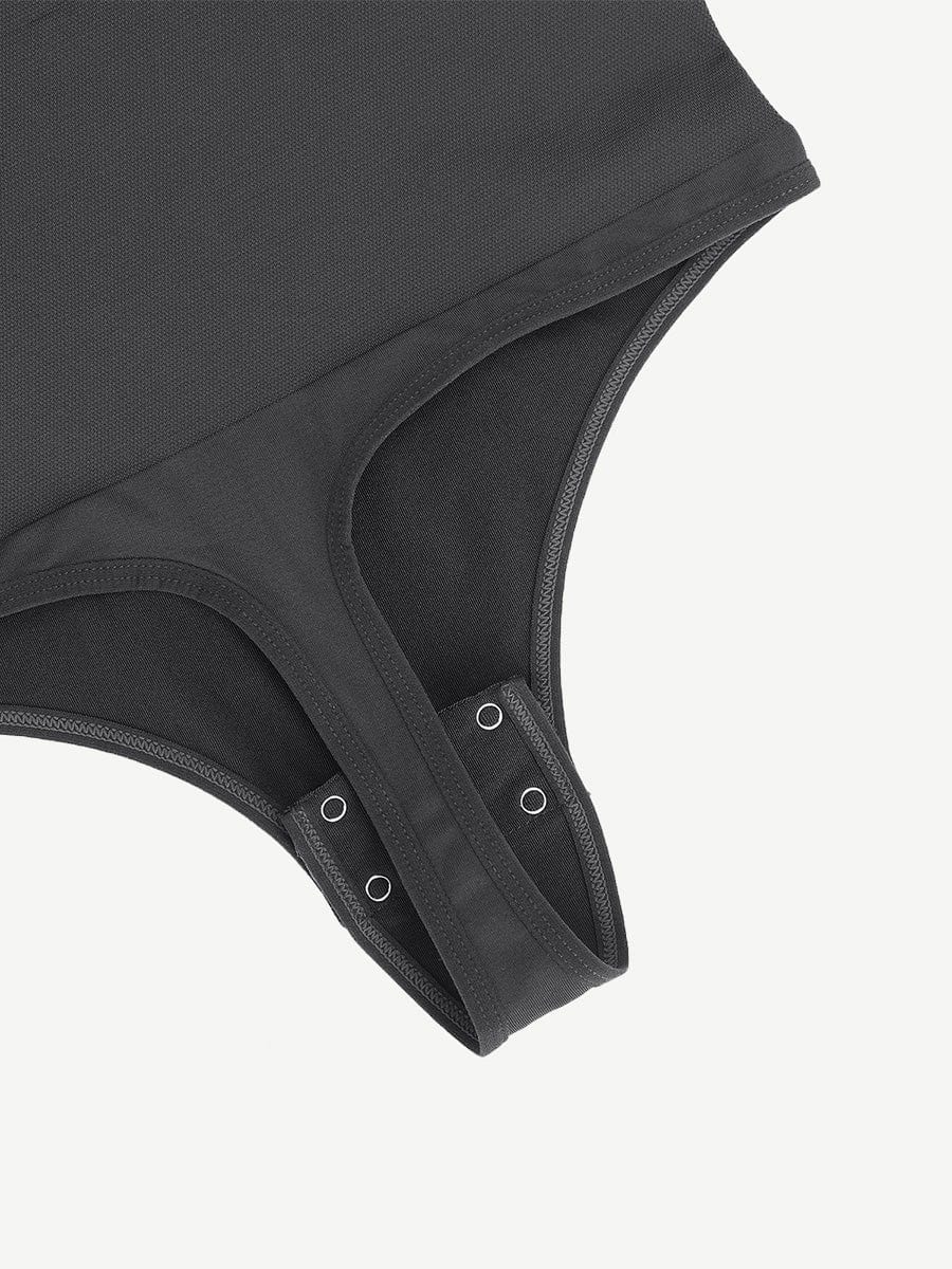 Eco-Friendly Square Neck Long Sleeve Waist Control Bodysuit 5