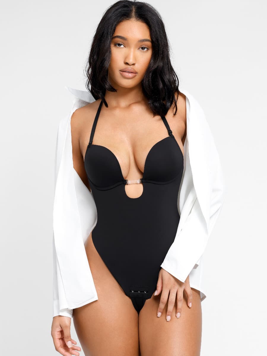 Low-Cut Wedding Thong Bodysuit Light Skin 5