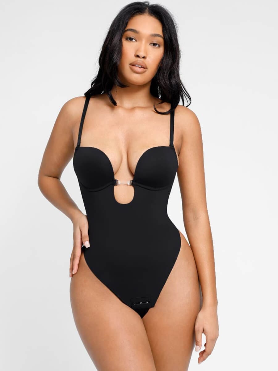 Low-Cut Wedding Thong Bodysuit Light Skin 3