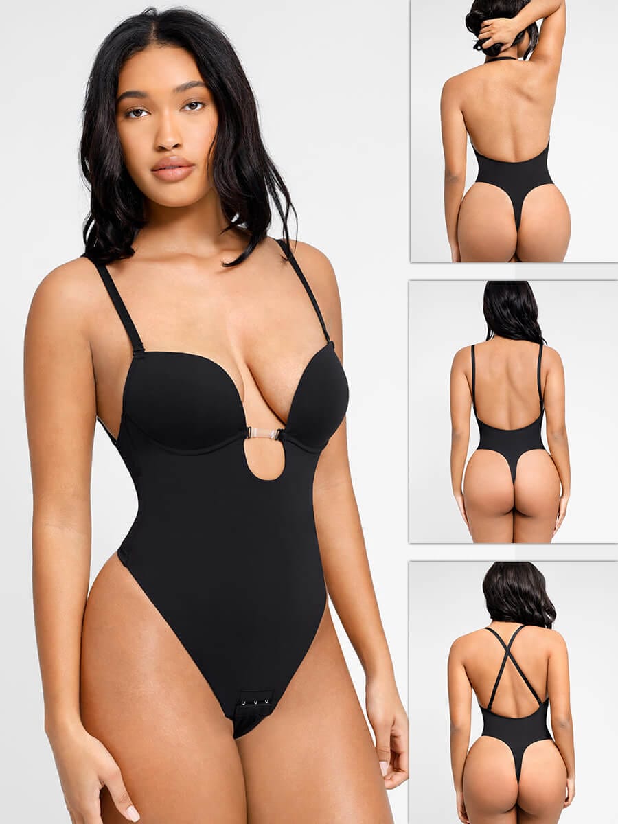 Low-Cut Wedding Thong Bodysuit Light Skin 4