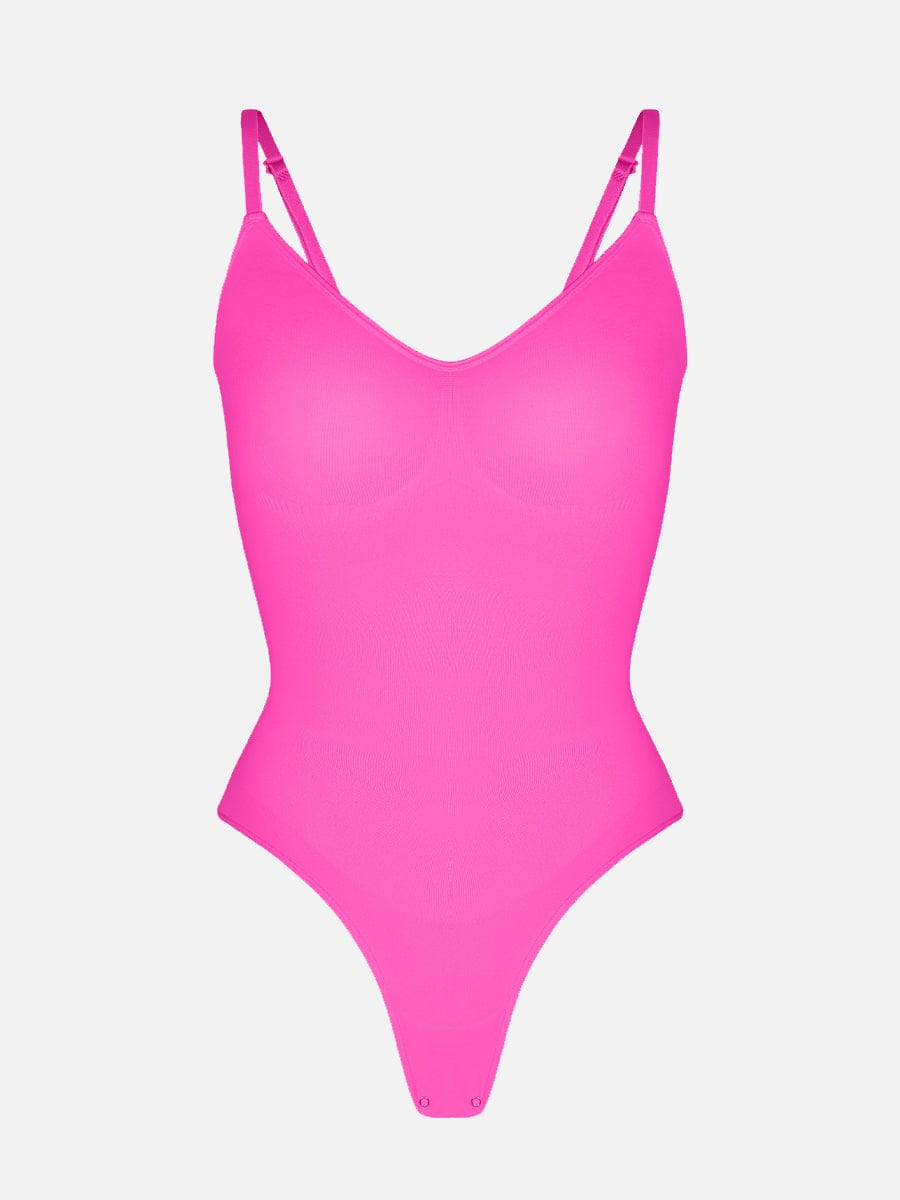 Seamless Covered Bust Thong Bodysuit 18