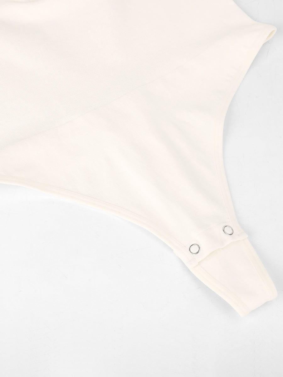 Seamless Long Sleeve Zip-Up Thong Bodysuit 30