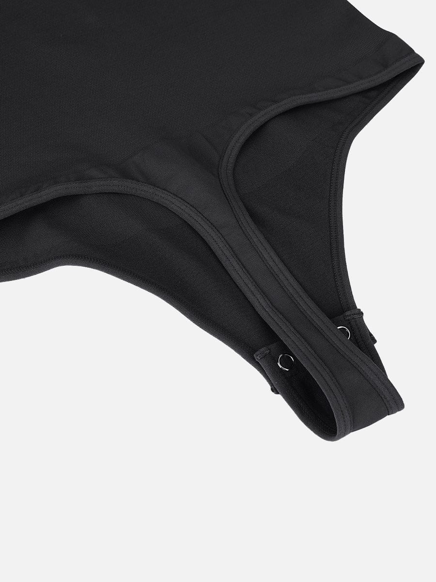 Seamless Long Sleeve Zip-Up Thong Bodysuit 8
