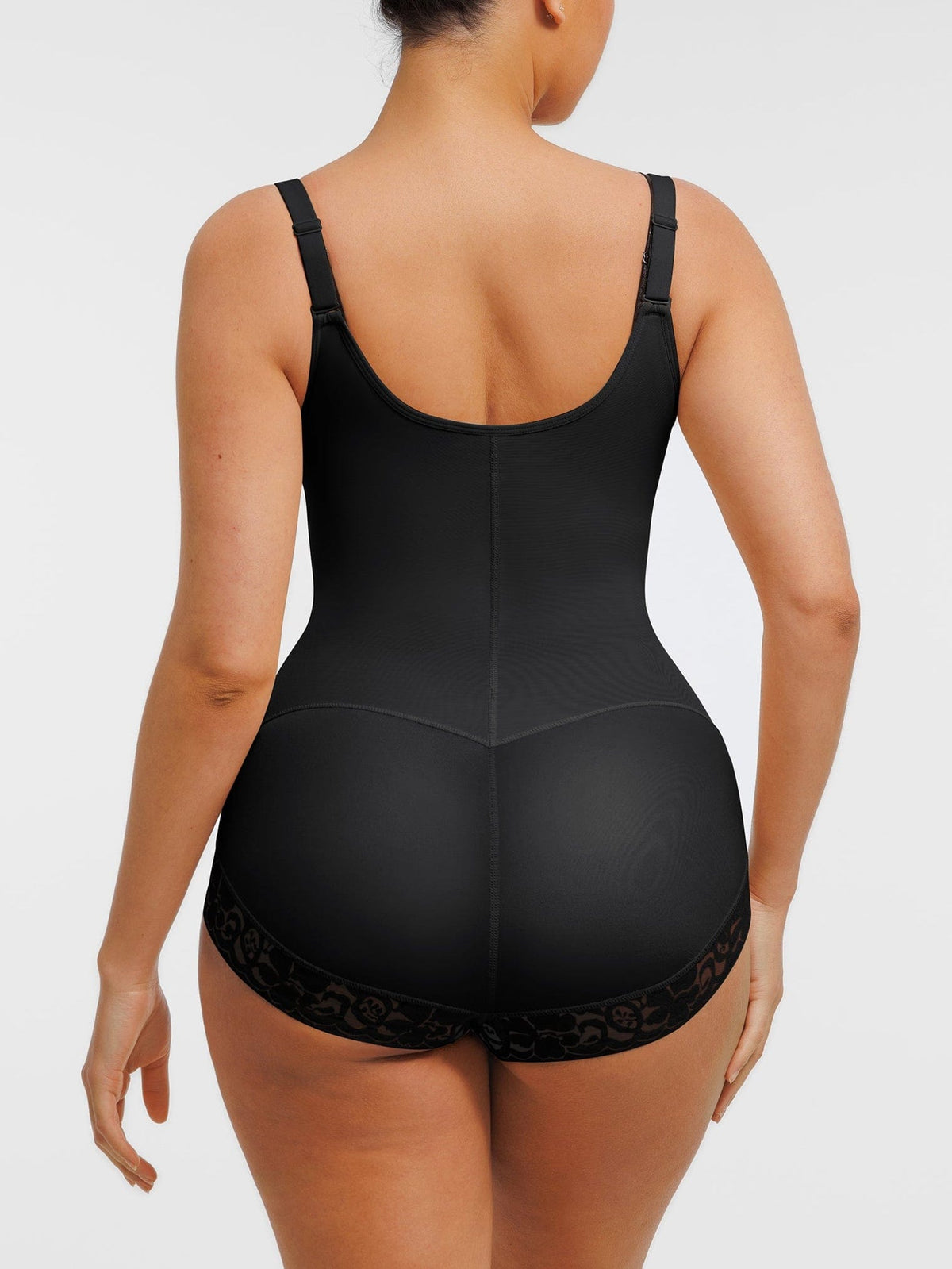 U-Shaped Bust Lifting Front Zip Lace Shapewear Light Skin 1