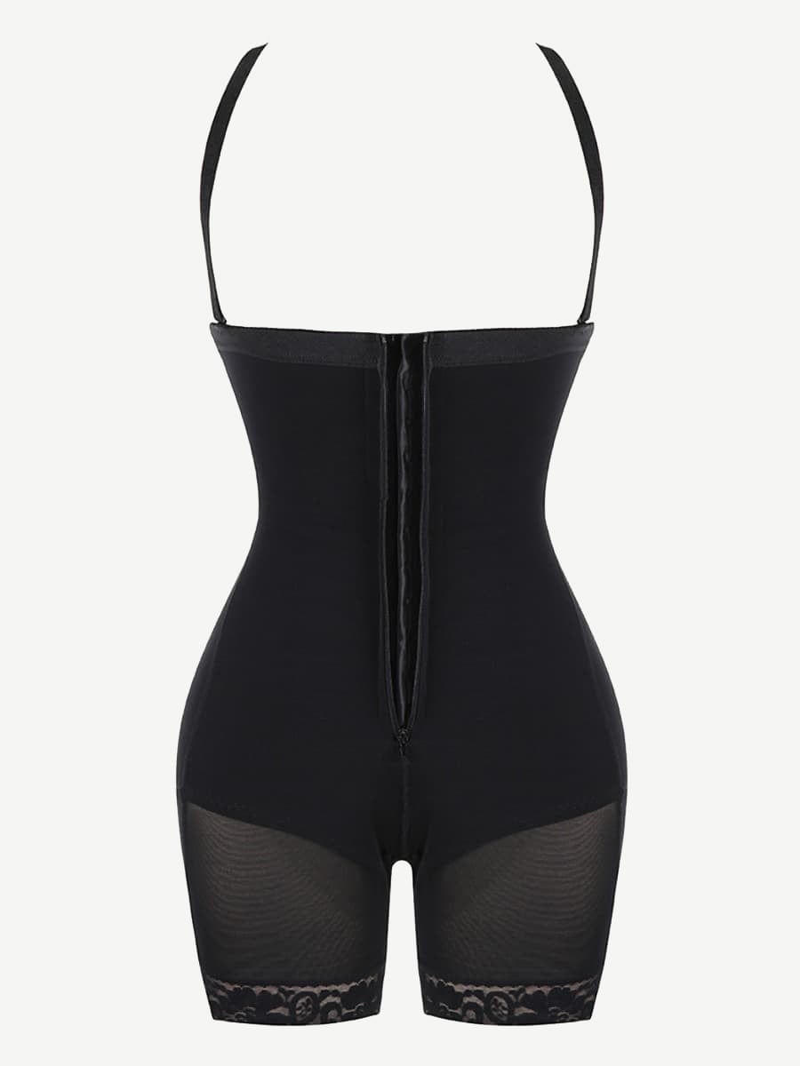 Detachable Strap Post-Surgery Full Body Shaper Black 5
