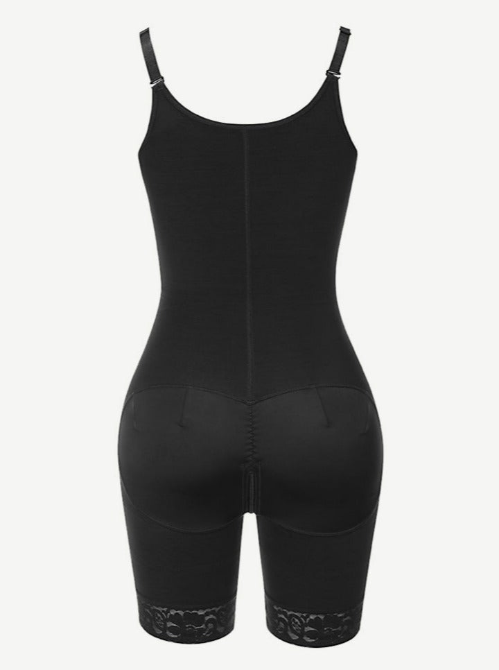 3-Layer Post-Surgery Full Body Shaper With Straps Black 4
